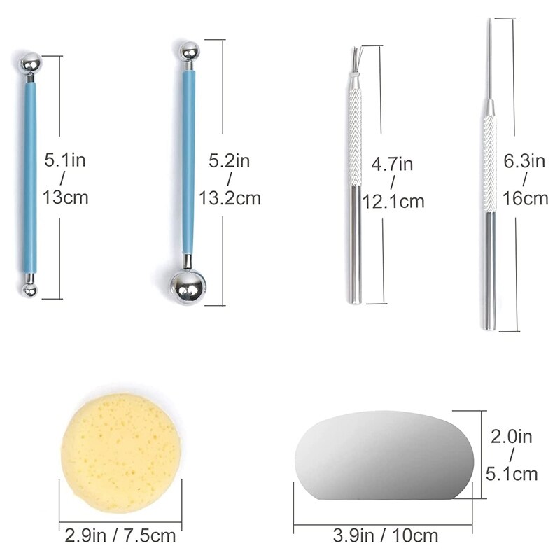 Clay Tools,12PCS Pottery Clay Sculpting Tool Set