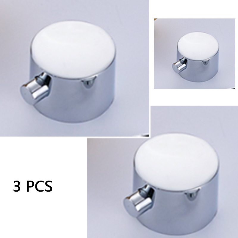 Triple Round Chrome knobs For Thermostatic Faucet Cartridges