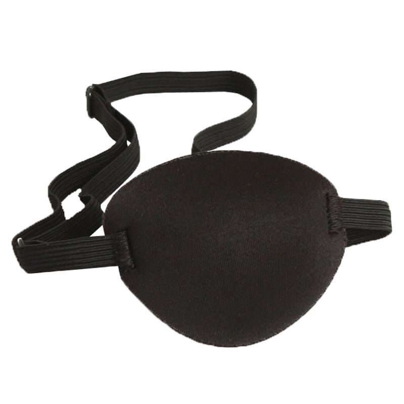 Pirate Eye Patch Pirate Costume Accessory Concave Eye Patch Groove Eyeshade Single Eye Mask For Halloween Party (Black)