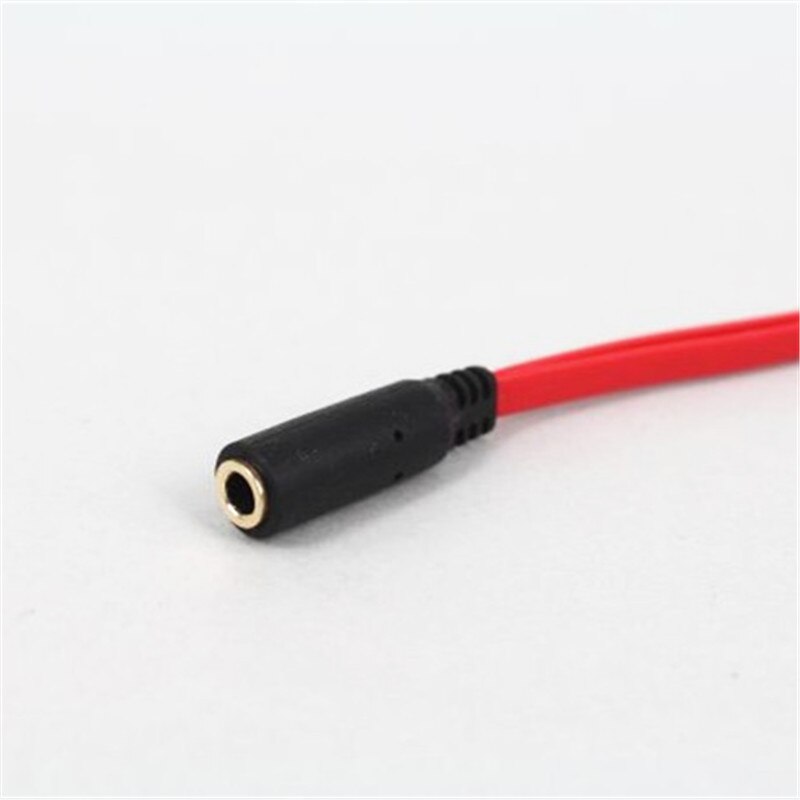 3.5 mm sorte hovedtelefoner høretelefoner lydkabel mikrofon y splitter adapter 1 hun  to 2 han tilsluttet ledning til bærbar pc