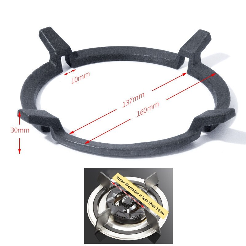 Topp wok stativ gjutjärn wok pan stöd rack för brännare skydd lock gas spis häll spisar köksartiklar verktyg tillbehör