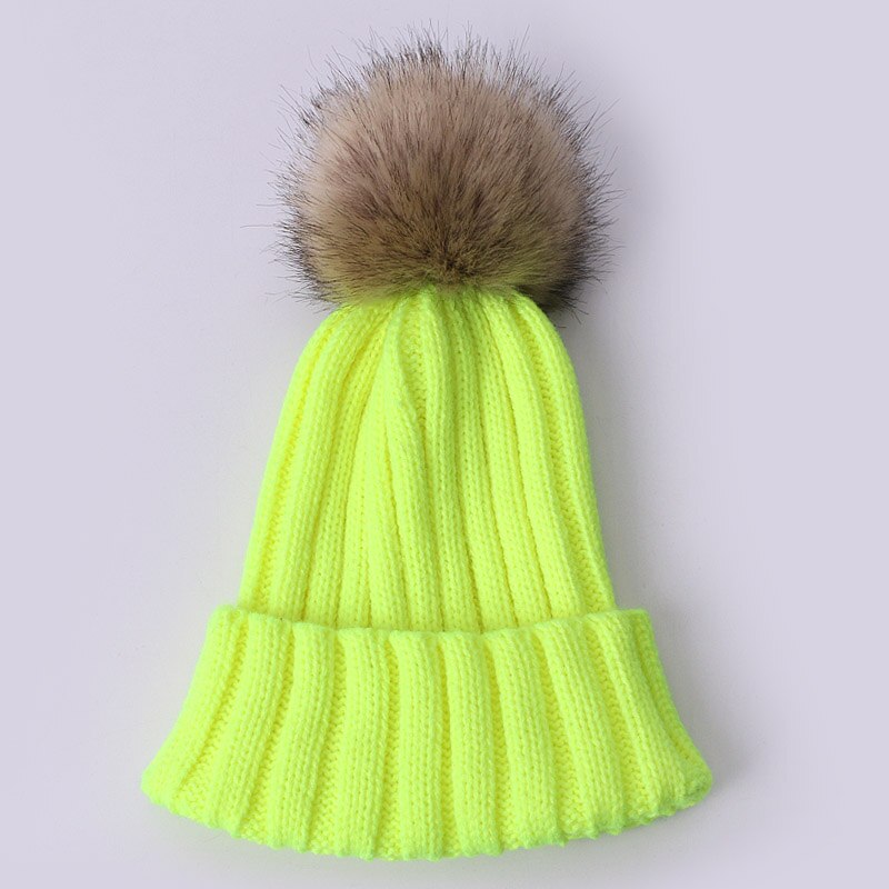 Bonnet en fausse fourrure pour fille, Style, à la , hiver, printemps,: M