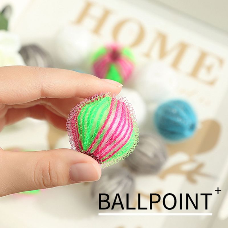 6/12pcs Random Colors Magic Pet Hair Removal Laundry Ball Grabbing Fluff Cleaning Remover Household Pet Epilator Washing Machine