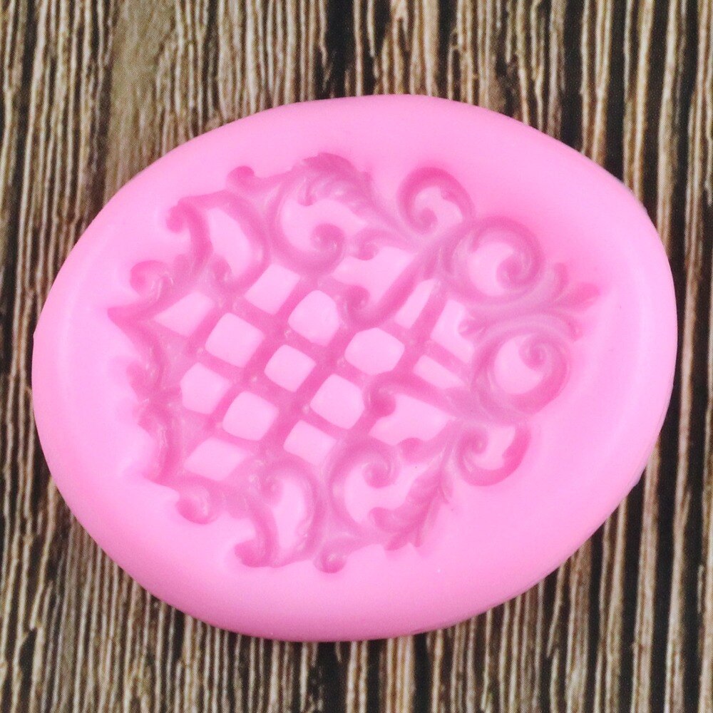 Moldes de silicona con relieve de rejilla 3D, moldes medallistas para cupcakes, moldes para decorar pasteles, herramientas de caramelo, arcilla, moldes de pasta de goma de Chocolate
