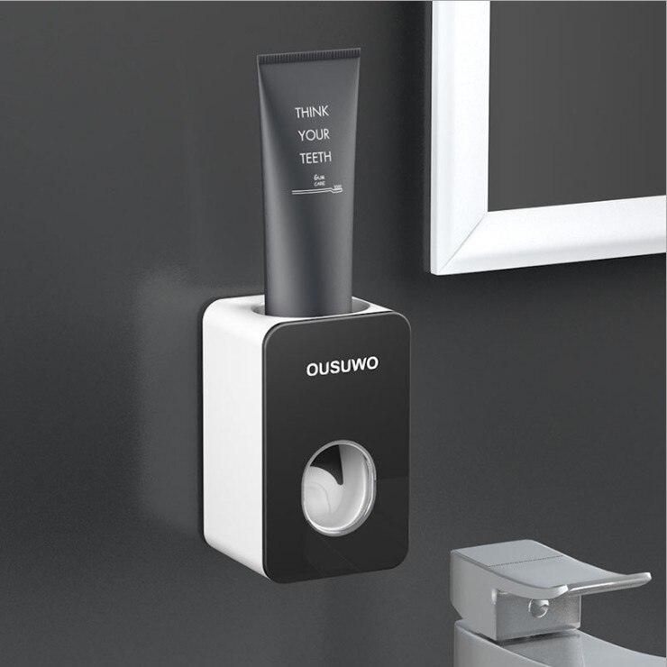 Distributore automatico di Dentifricio a prova di Polvere Spazzolino Da Denti Supporto di Montaggio A Parete Del Basamento di Accessori Per il Bagno Set Dentifricio Spremi: A