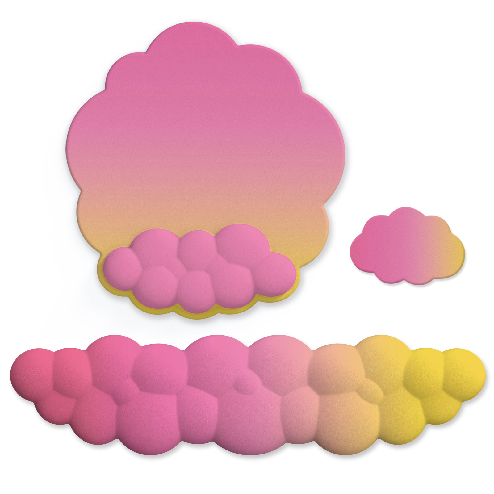 Alfombrilla para teclado para juegos con gradiente de nube, alfombrilla para muñeca, alfombrilla para muñeca, alfombrilla para ratón, memoria de espuma ergonómica Laika, soporte antideslizante para oficina