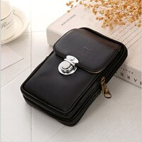 Pu Leer Mannen Taille Packs Casual Stijl Mobiele Telefoon Bag Taille Packs Riem Taille Pouch Voor mannen 2 Keuzes: Black
