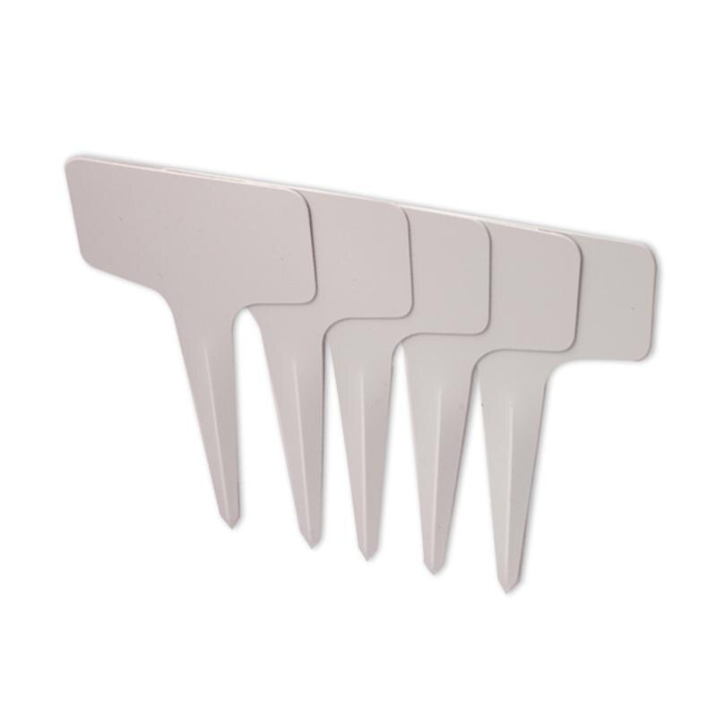 100Pcs Nursery Premium Label Plastic Plant Type T Label Garden Plant Pot Planter Vegetable Label Tag: White / 50pcs