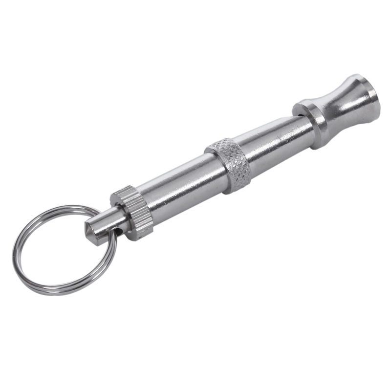 5 x ultralydsfløjte til hundetræning sølvfarvet