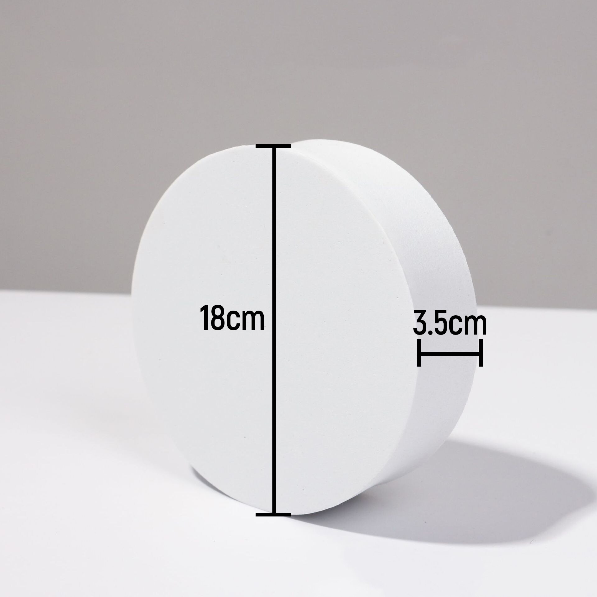 Tabletop Photography Background Props Hard Foam Waterproof Geometric Cube Stereo Shooting Props Solid Color for Jewelry Cosmetic: White 18x3.5cm