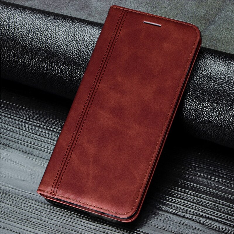 Funda magnética de cuero para Samsung Galaxy A21S, A21S A 21 S, A21 S, 6,5 pulgadas, A217, SM, A217F: For Samsung A21S / Marrón