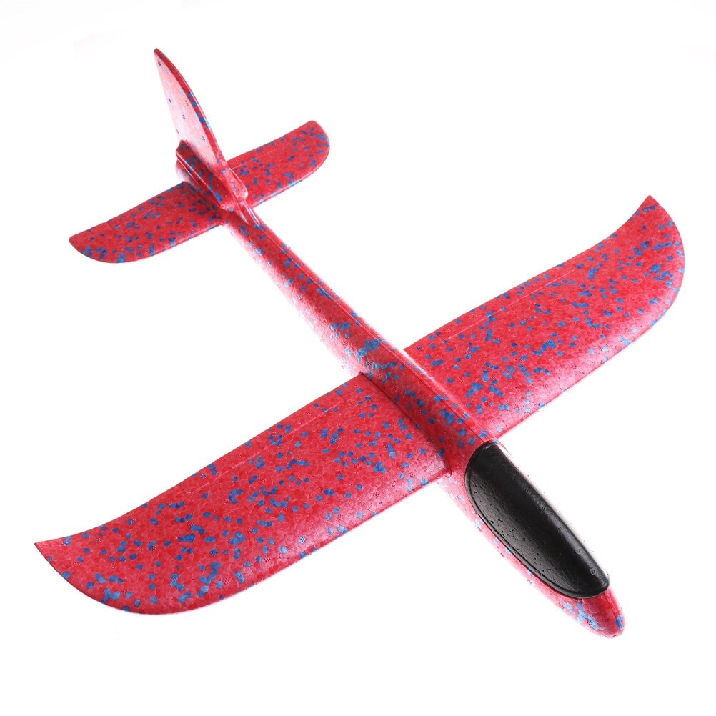 12-48cmThrowing Airplane Glider Plane Model Outdoor Kid Toys Aircraft Inertial EPP Airplane Made Of Foam Plastic Hand Launch: 48cm red