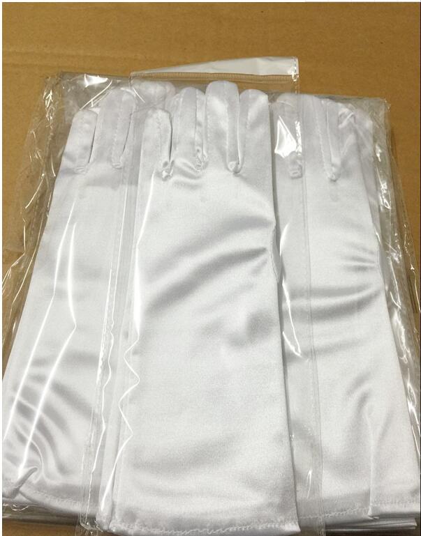 1 par de guantes de lazo de encantadora de boda para niñas y flores, accesorios de comunión para ceremonia, guantes para niños: White one size