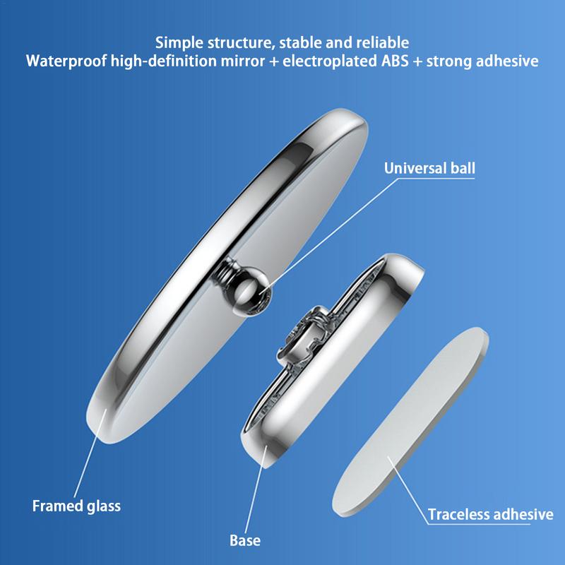 Espejos para puntos ciegos de coche, 2 uds., espejos convexos, formas de ojo de pez, espejos laterales ciegos, espejos retrovisores de coche de alta definición