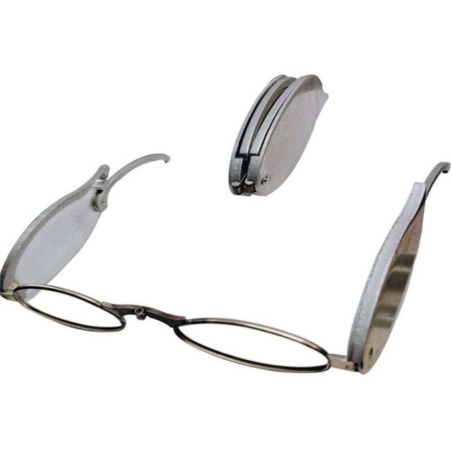 Opvouwbare Pocket Bril Modieuze Opvouwbare Draagbare Leesbril Opvouwbare Pocket Verziendheid Lezen Bril Te Dragen: Silver / 100