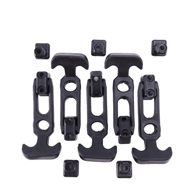 5 Packs T-handle Rubber Flexible Draw Latches fit for toolbox /cooler/Golf Cart/farm machinery A78-1 Toolbox Buckle- Black