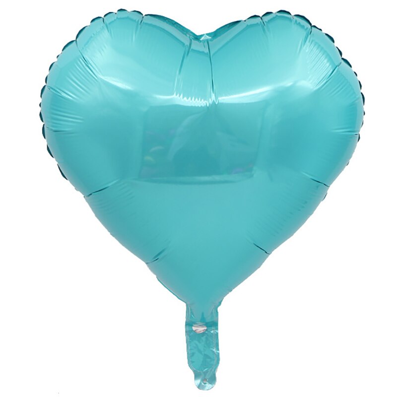 Globos románticos de boda de 18 pulgadas con forma de corazón, globo de aluminio, decoración boda inflable, de cumpleaños, globo de helio: LIGHT BLUE