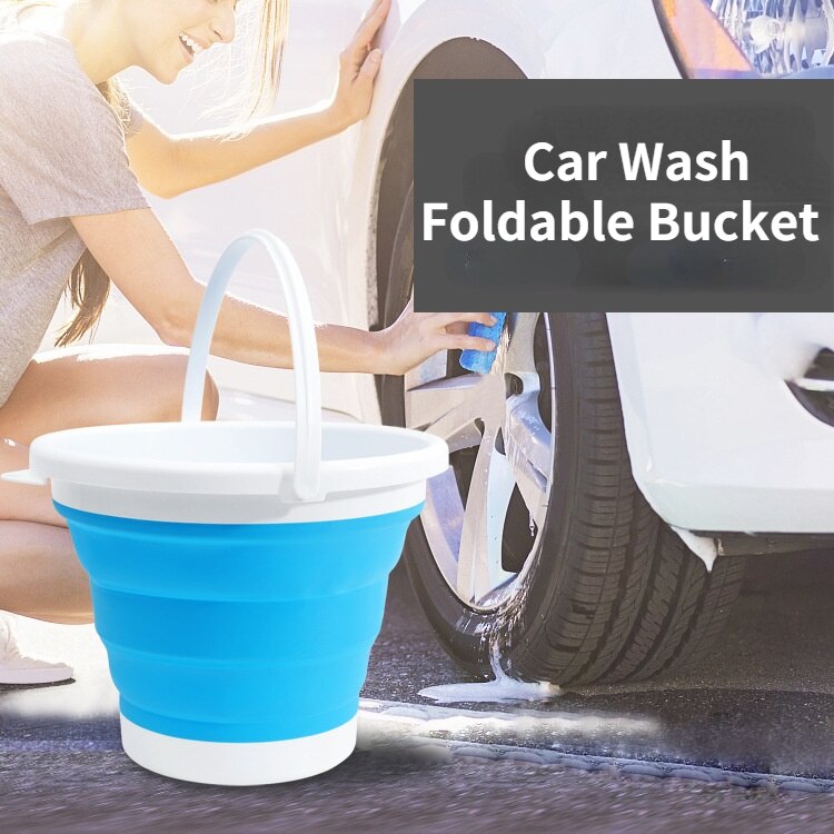 10L/5L/3 Collapsible Bucket Portable Folding Bucket Lid Silicone Car Washing Bucket Outdoor Fishing Travel Bucket Home Storage