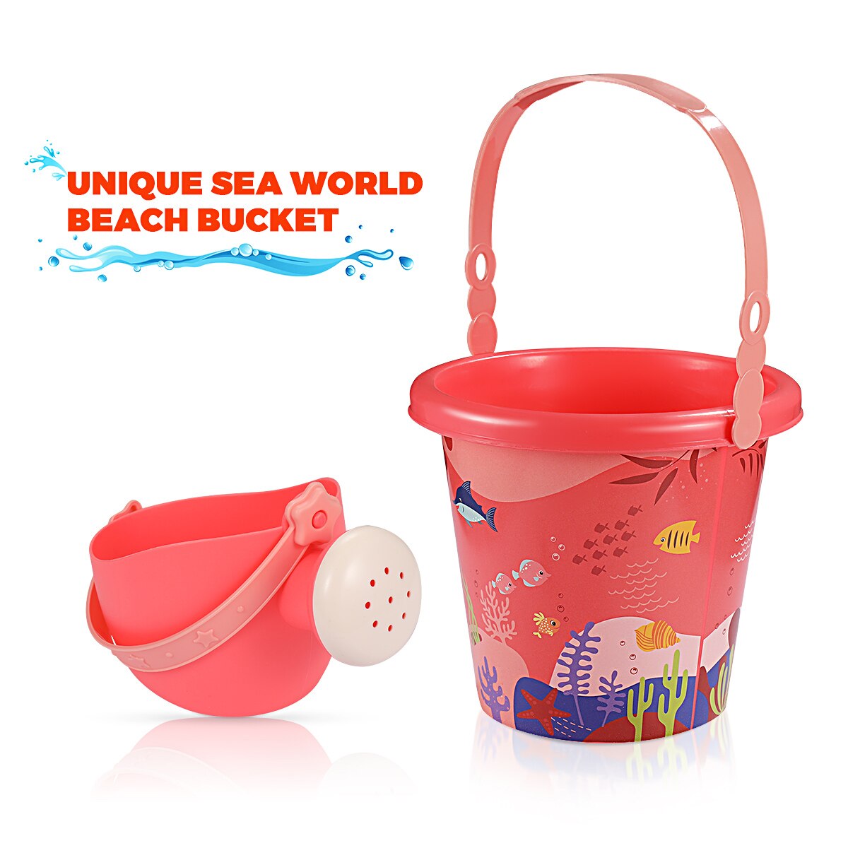 iBaseToy 16Pcs Multicolor Beach Set for Seaside Beach Travel Backyard