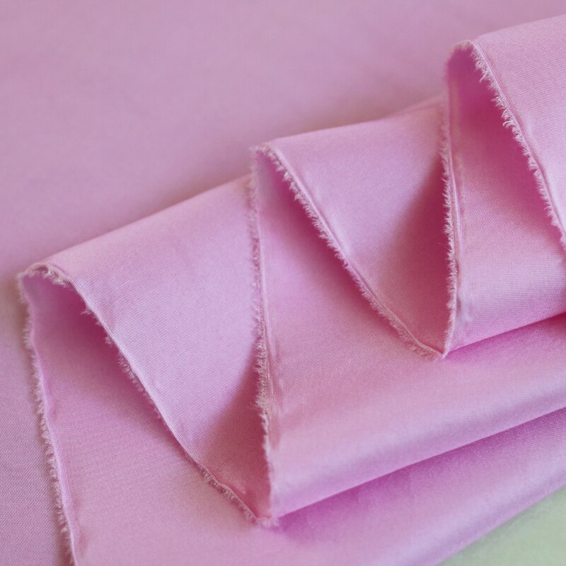 50cm*114cm Soft Silk Taffeta Material Bridal Fabric Pink