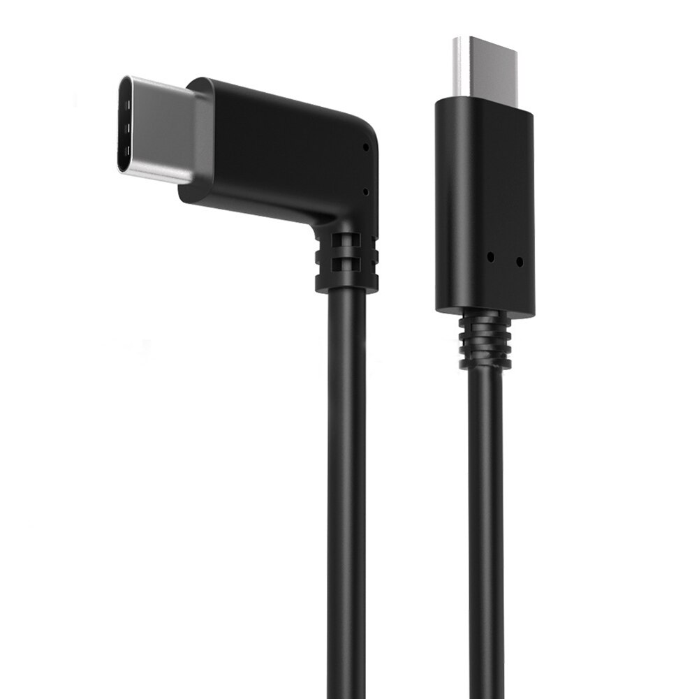 3m Potable 90 Degree Camera Accessory PVC Fast Charging Travel Power Line Black USB C PD Data Cable Home Stable For Oculus Quest