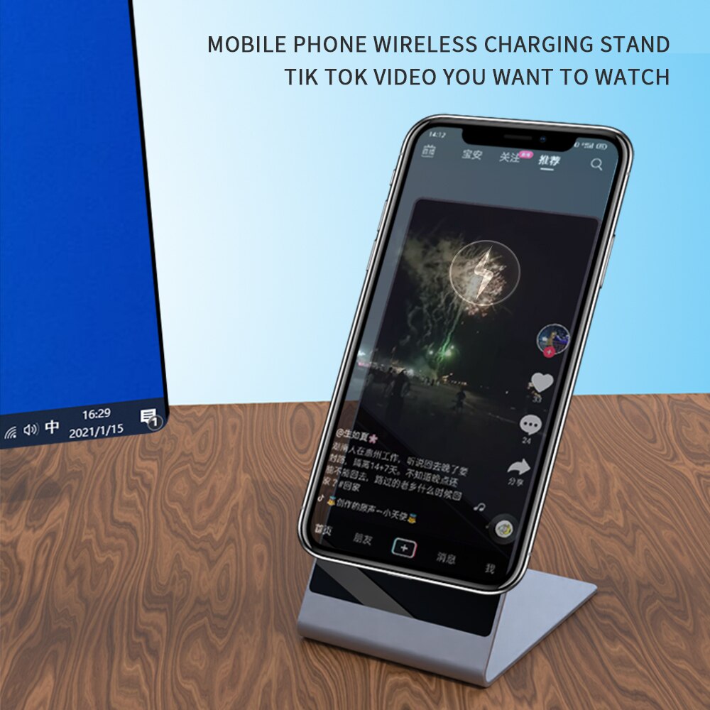 Aluminum Magnetic Wireless Charger Docking Stand 15W for IPhone 12 Pro Max Charging with Magnet Iphone Charger
