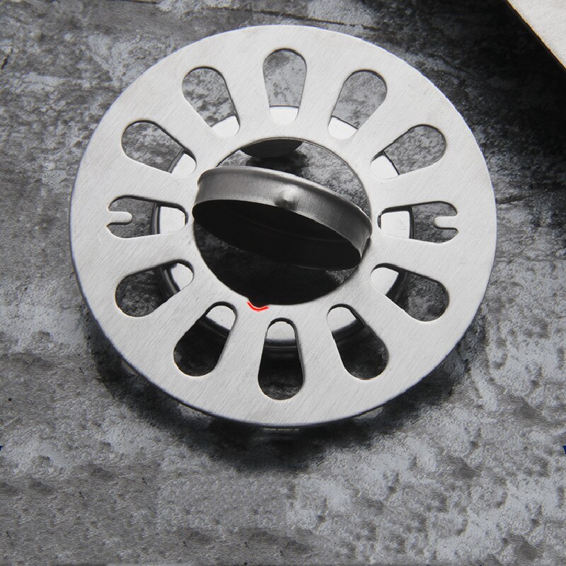 Siphon de vidange Anti-odeur en acier inoxydable, 1 pièce, pour salle de bain et douche, maille de vidange, pour évier, pour sol de garage, pour cheveux