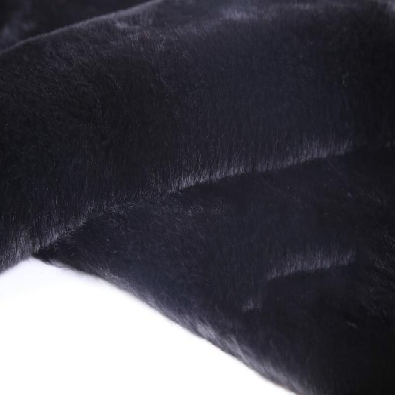 Dikker Imitatie Rex Konijn Haar Bont Pluche Teller Display Achtergrond Doek Kussen Sofa Cover Schoen Tas Materiaal 0.5X1.6M: black
