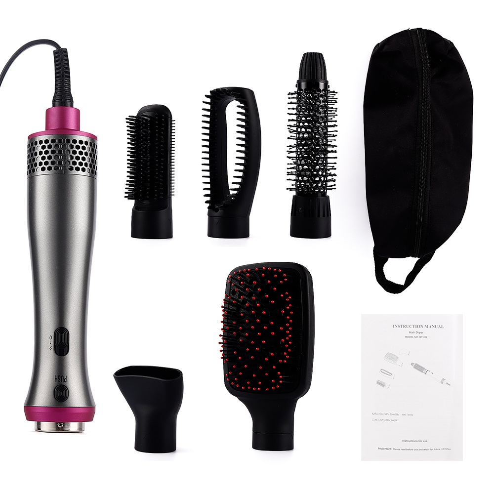 Piastra per capelli stile volumizzante rotante 3 in 1 rullo multifunzionale ruota styler pettine spazzola per lo messa in piega ad aria secca salone casa
