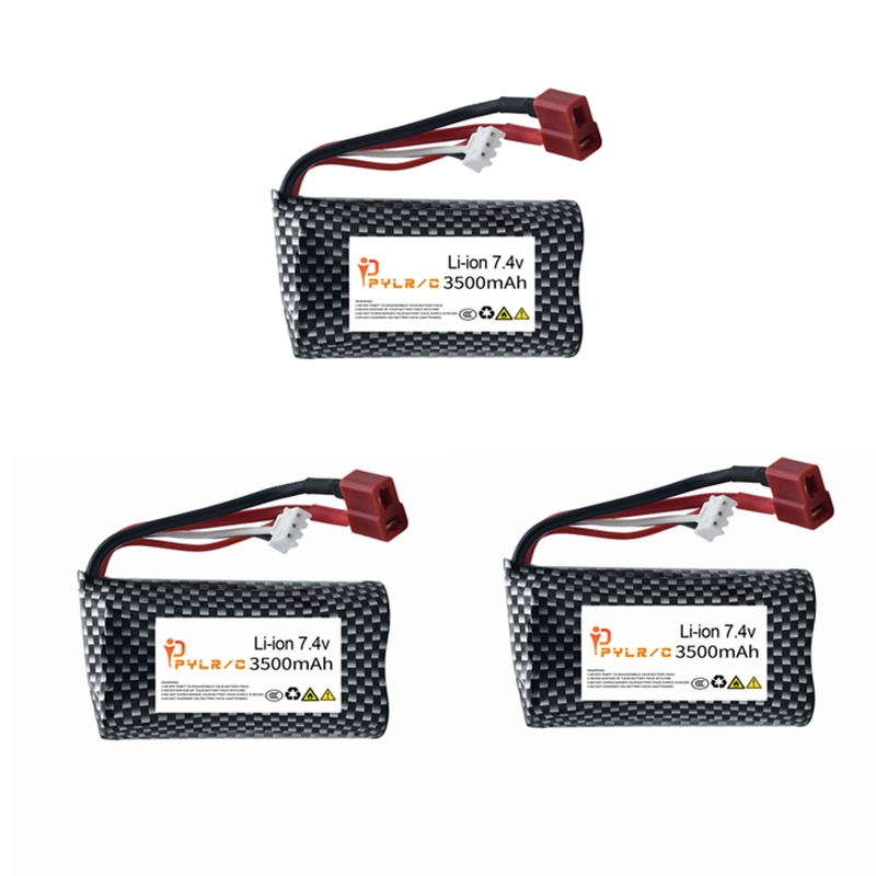 7.4V 3500mAh 18650 Li-ion Battery For Wltoys 10428 /12428/12423 RC Car Parts 2s 7.4v Battery For Wltoys 144001 A959-B A969-B Q46: Beige