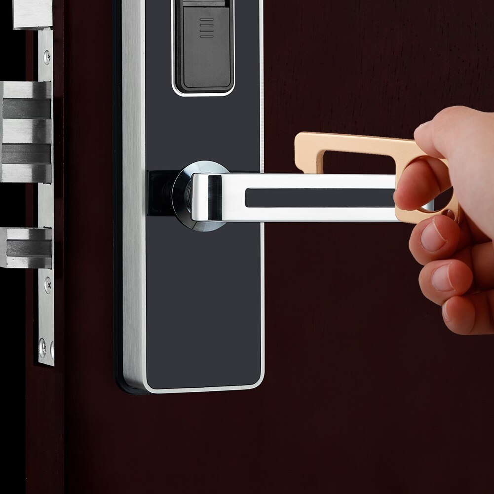 Portable Safety Hand Protection Anti-bacterial Edc Elevator Button Door Opener Safe Stainless Steel Elevator Handle Key Bag Hook
