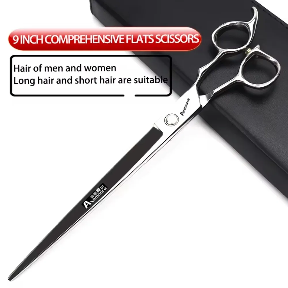 6/7/8/9 Inch hair cutting shears, Hairstylist Barber Scissors Set, Hairdressing long scissors, Hair Cutting Tools: DEEP BLUE