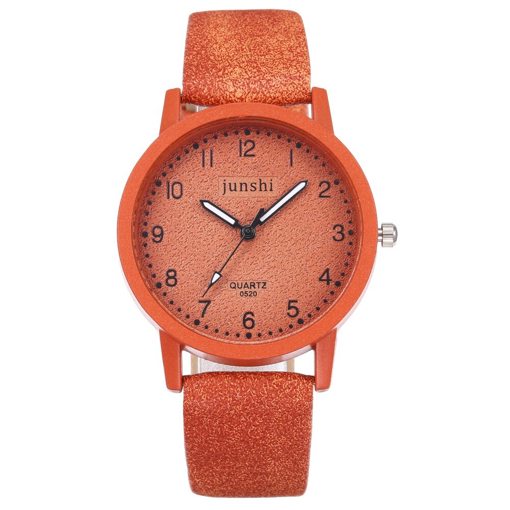 Vansvar Oranje Horloge Vrouwen Leven Waterdichte Quartz Horloge Sport Ronde Horloge Lederen Band Analoge Vrouwelijke Klok Montre Femme: OR