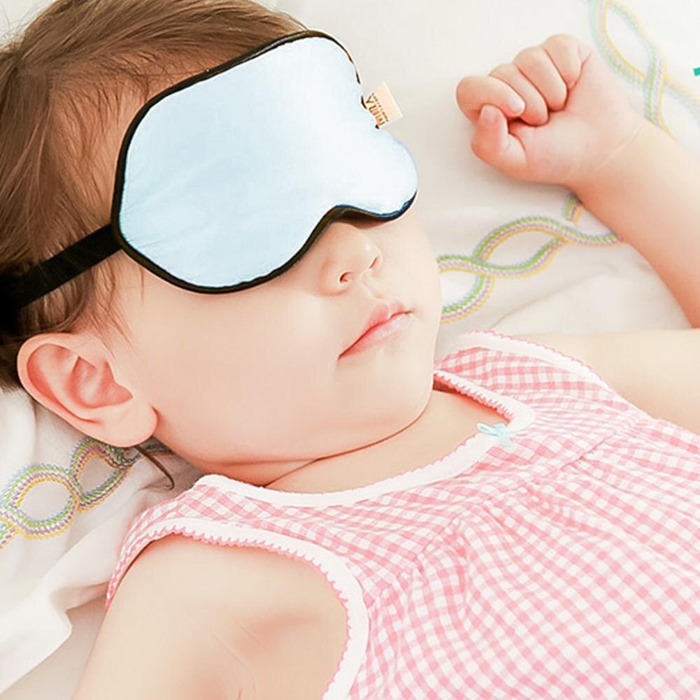 Spædbarn baby silke øjenmaske nyfødt basking uv silke øjenbeskyttende maske baby søvnskygge dækning øjenskærm