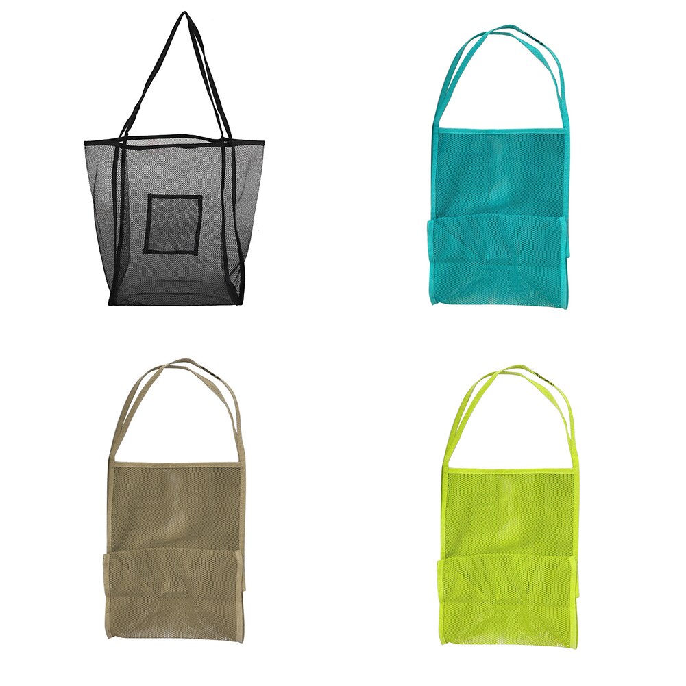 Large capacity ladies mesh beach bag portable waterproof camping picnic swimming leisure mesh shoulder bag reusable