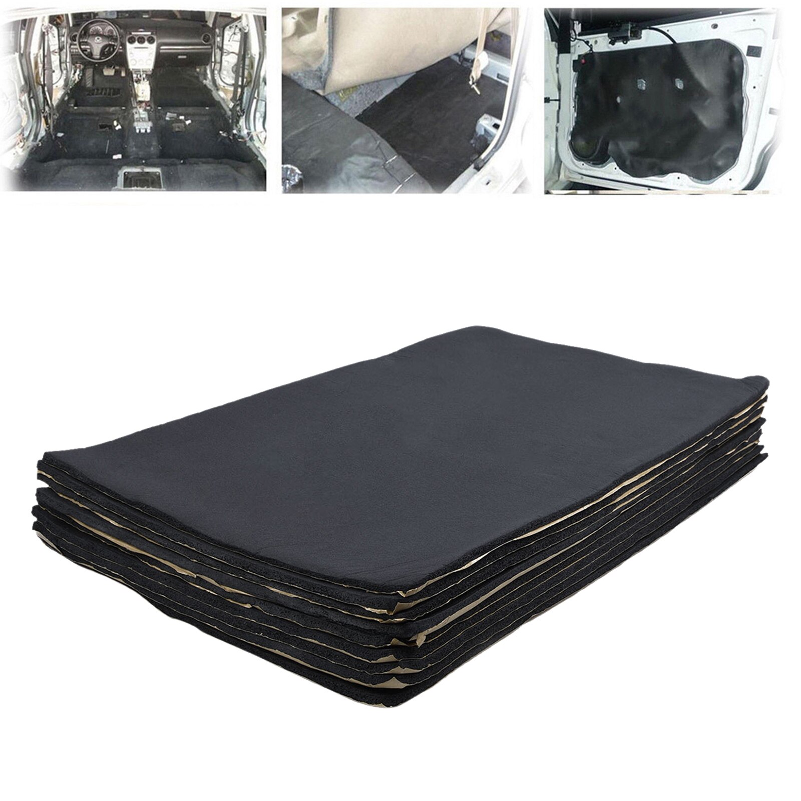 9 fogli Auto Auto fonoassorbente isolamento termico Pad materiale automobili accessori interni