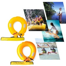 Life Belt Automatic / Manual Inflatable Life Buoy Waist Belt with Reflective Tapes For Boarding Kayaking Fishing