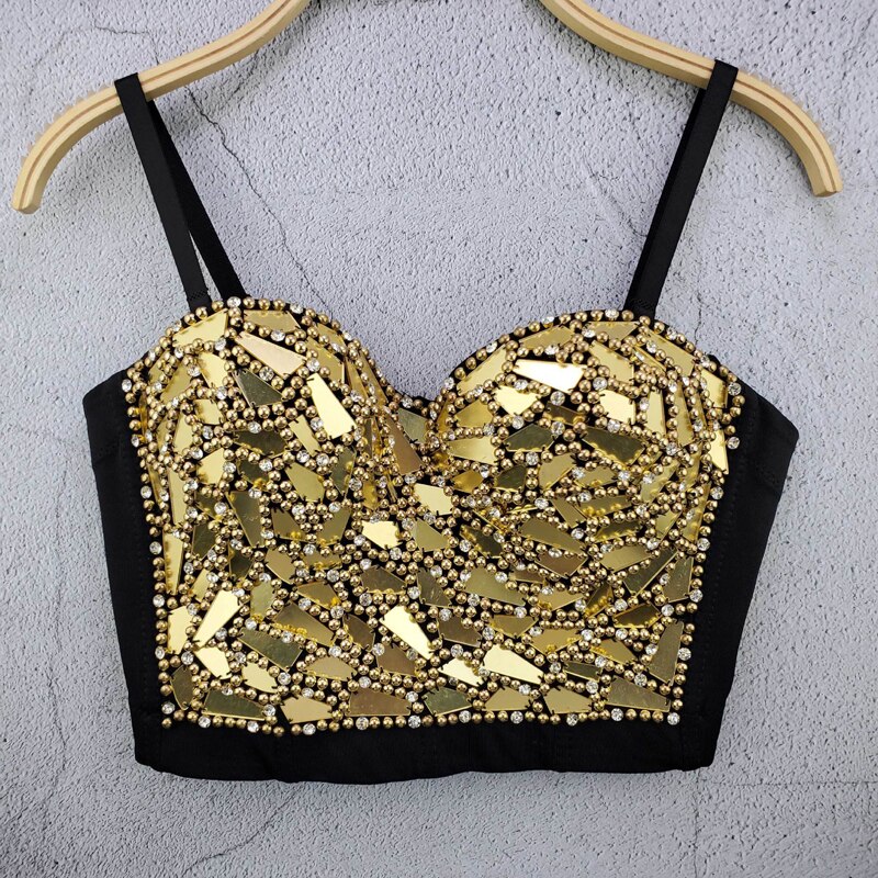 Vuxen jazz dans kostym spegel kläder sexig väst topp amerikanska kläder scen fest rave wear dj gogo prestanda outfit 991