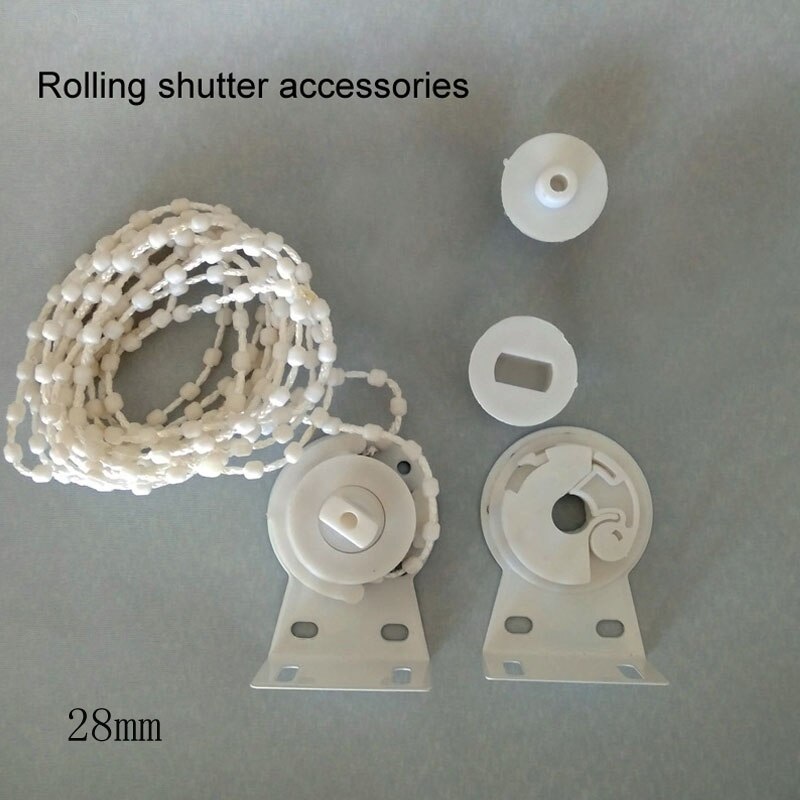 25/28/38mm perle kæde gardin sæt manuelle rullegardiner lukker tilbehør hjemmeindretning beslag cluth kontrol ender: 28mm