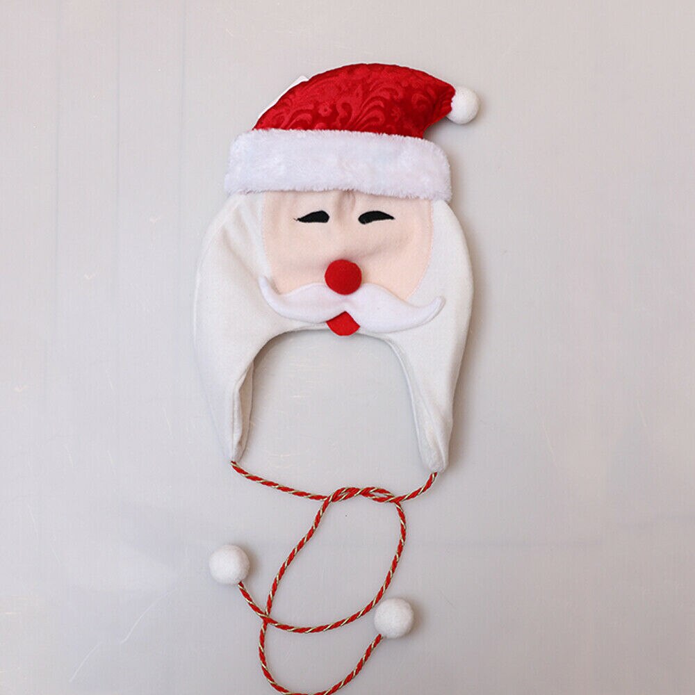 Casquette de noël unisexe bébé | Chapeau de père noël de famille, rouge et blanc, en peluche, pour fête de noël, Costume, , bricolage: A