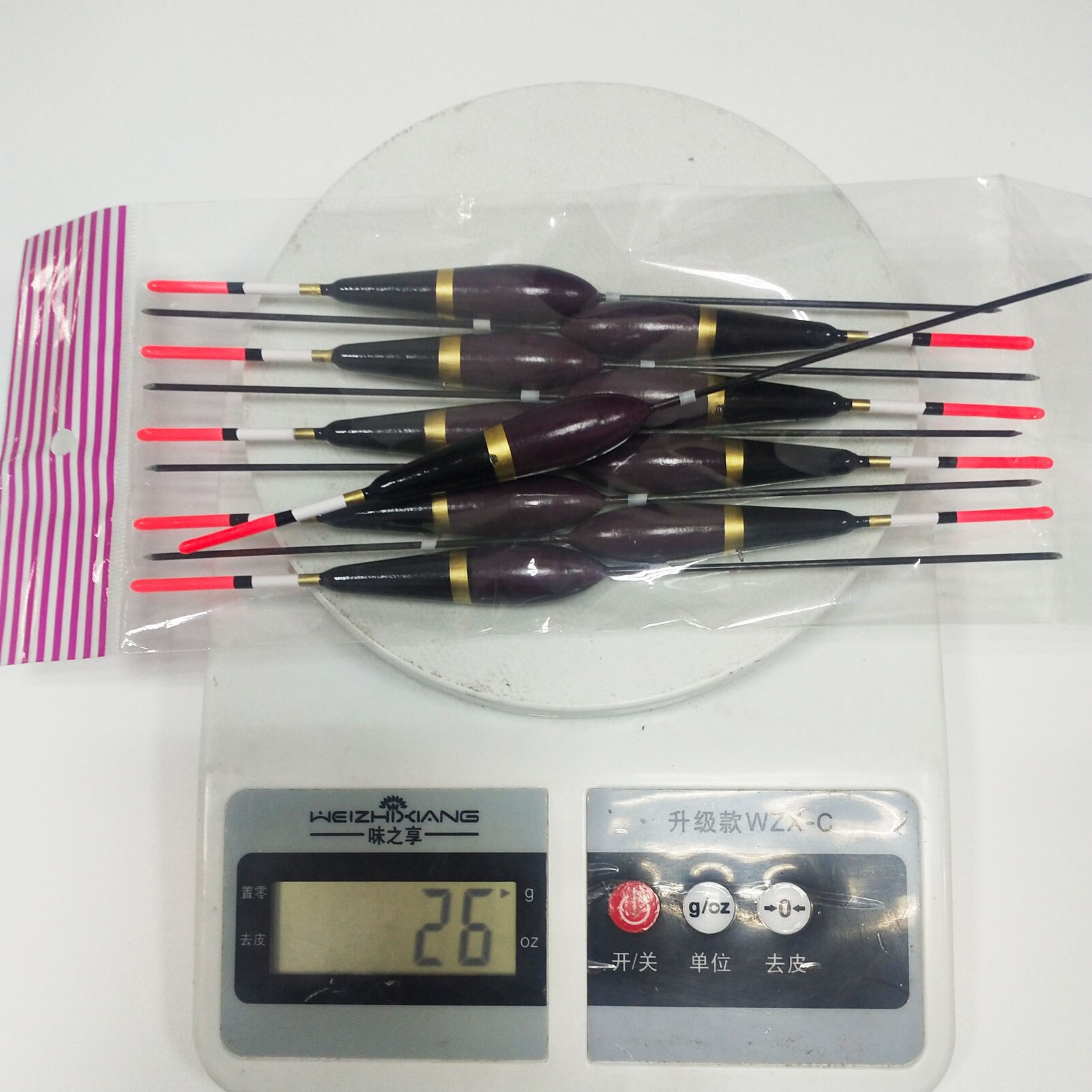 Flotadores de corcho de pesca, antena Balsa de madera dura de 1g, cola larga, Vertical, 18,5 cm/7,28 pulgadas, 10 Uds.