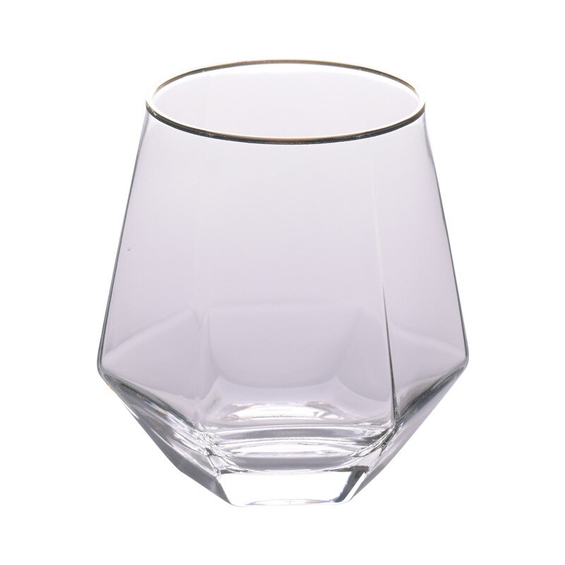 Color Frosted Six Sided Whiskey Glass Spirits Glass Home Phnom Penh Water Glass Juice Cup Diamond Glass: A2