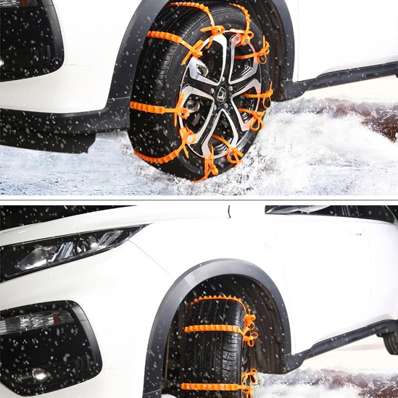 10Pcs Universal Car Winter Wheel Tire Snow Chains Snow Tire Anti-skid Chains Wheel Tyre Cable Belt Winter Outdoor Emergency Tool