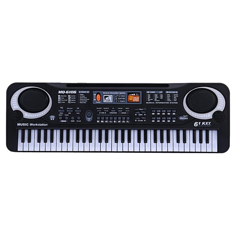 Abzb -mq 61 tangenter digital musik elektronisk keyboard keyboard elektrisk klaver børn eu stik