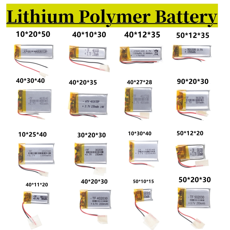 Li-ion Lithium Polymer Battery 3.7V For 102050 403040 502525 401120 102540 40272 103040 443441 401030 Rechargeable Battery