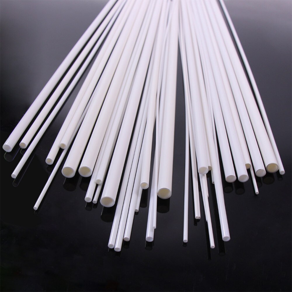 QUARKZMAN 10 Stück ABS Kunststoff Rundstäbe 6 x 250mm ABS-Stangen
