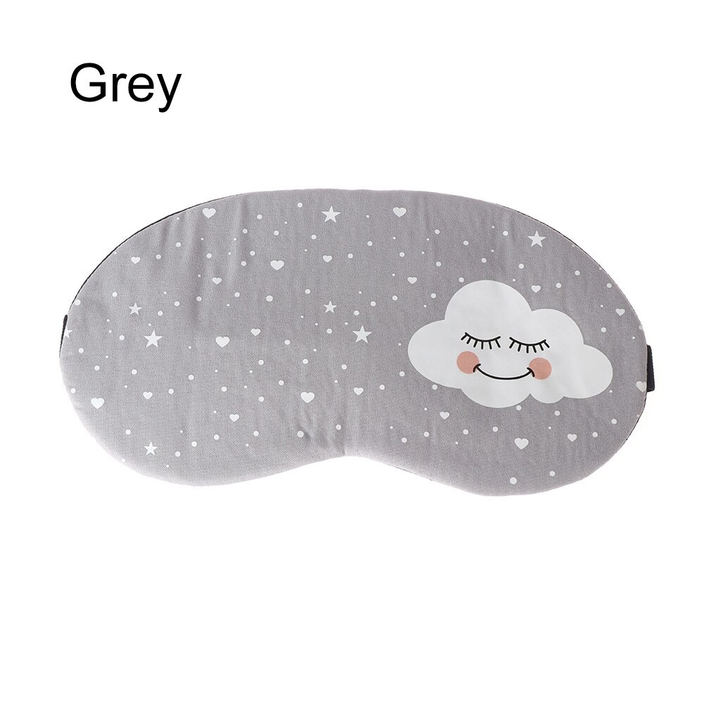 1PC 3D Soft Padded Shading Eye Mask Sleep Eyeshade Cartoon Starry Sky Eye Blindfold Patch Sleeping Aid Accessory Relaxing Tools: grey