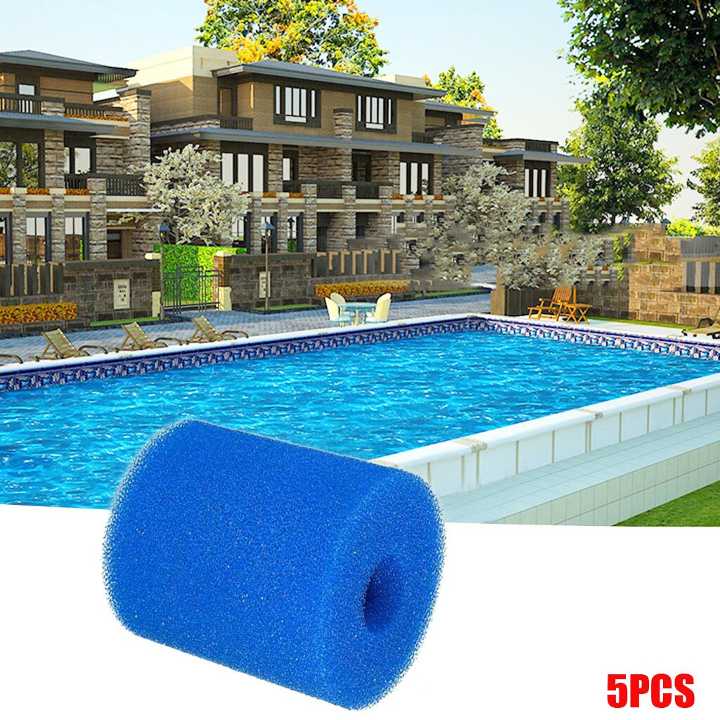 10PCS Reusable Swimming Pool Filter Sponge Column Sponge Foam Filter Pool Cleaning Tool Gadgets Sponge Column: 5PCS