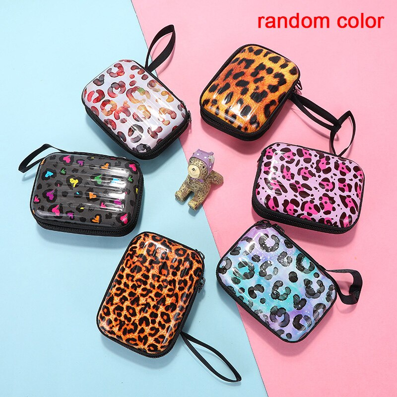 Mini 1pc Pouch Luggage Model Square Tin Iron Box Key Purse Pencil Case steel Box/coin Storage Bag headset Bag: RC