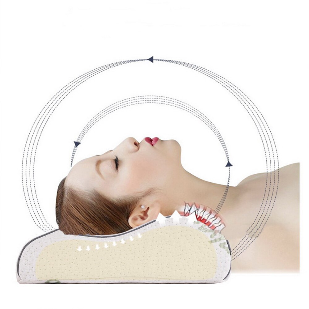 30x50cm Orthopedic Neck Pillow Polyester Fiber Slow Rebound Memory Foam Pillow Cervical Health Care Home Sleep Travel